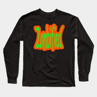 Zombified Retro Halloween Long Sleeve T-Shirt